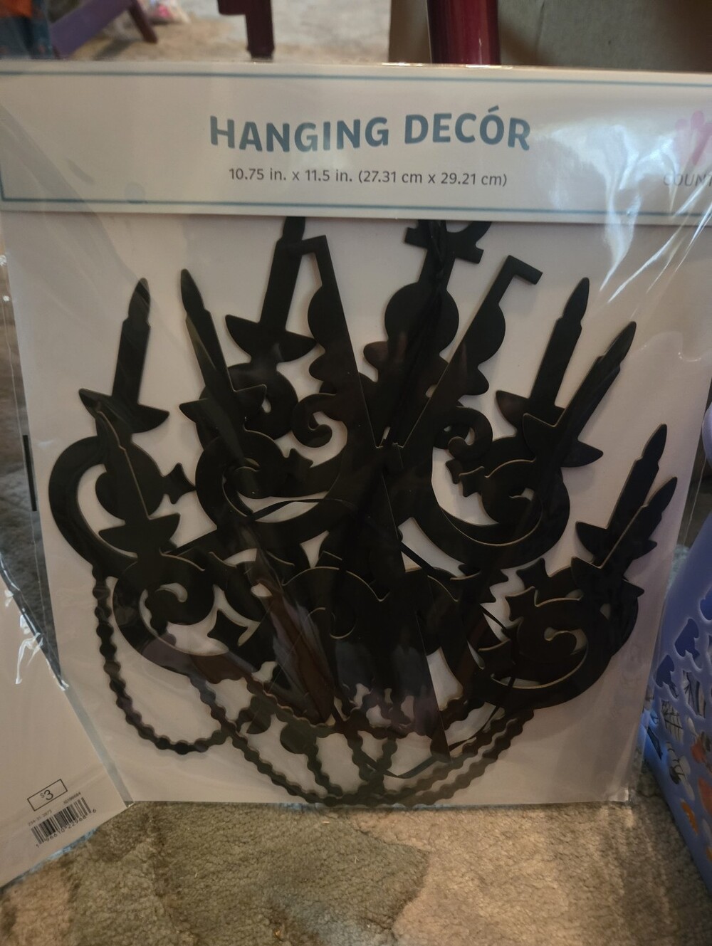 Hanging Décor Black Wall Chandelier Accent